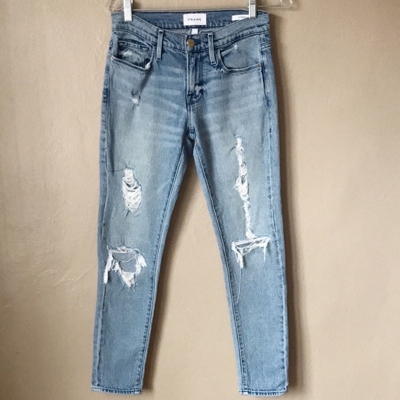 Frame Le Garçon in Beldon Rips Size 25 - Picture 3 of 10